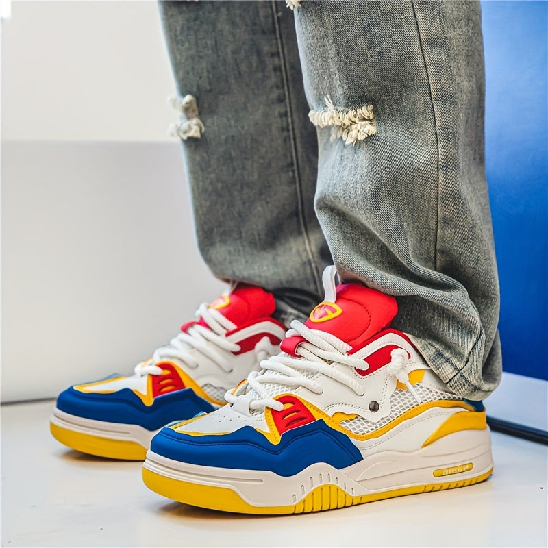 Derek | Men’s Casual Color Block Sneakers with Lace-Up
