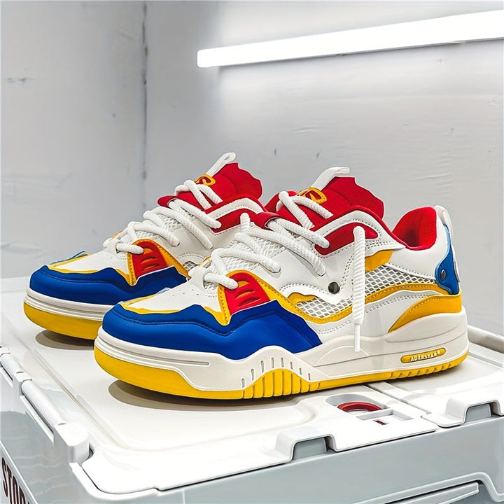 Derek | Men’s Casual Color Block Sneakers with Lace-Up