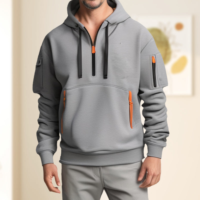 Jordan | Men's Quarter-Zip Hoodie with Multiple Pockets