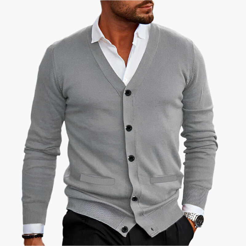 Hugo | Men’s Classic V-Neck Cardigan with Buttons