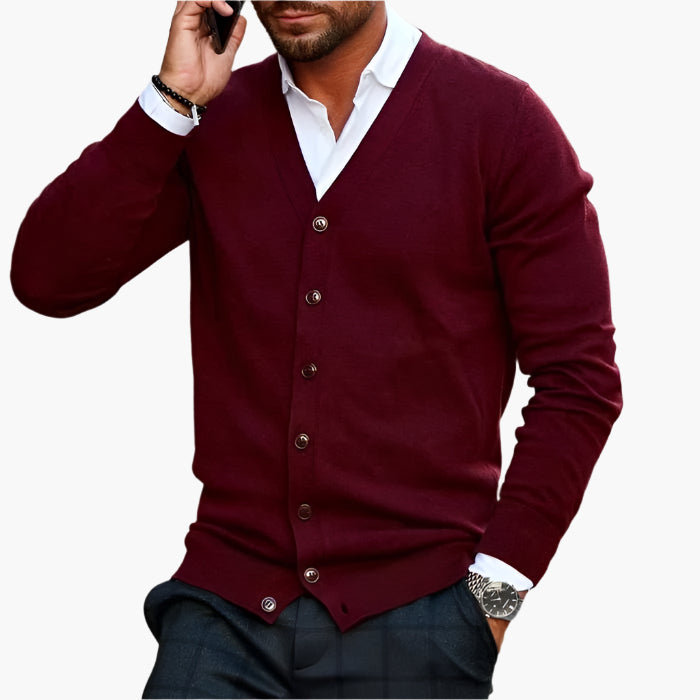 Hugo | Men’s Classic V-Neck Cardigan with Buttons