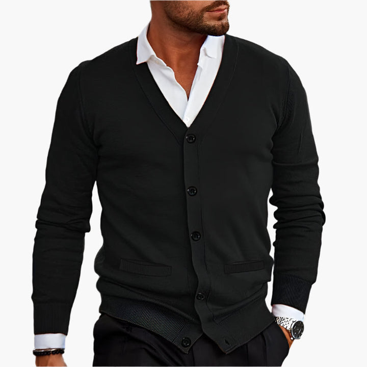 Hugo | Men’s Classic V-Neck Cardigan with Buttons