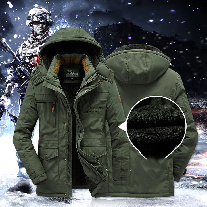 Leon | Men’s Classic Outdoor Jacket with Hood and Fleece Lining