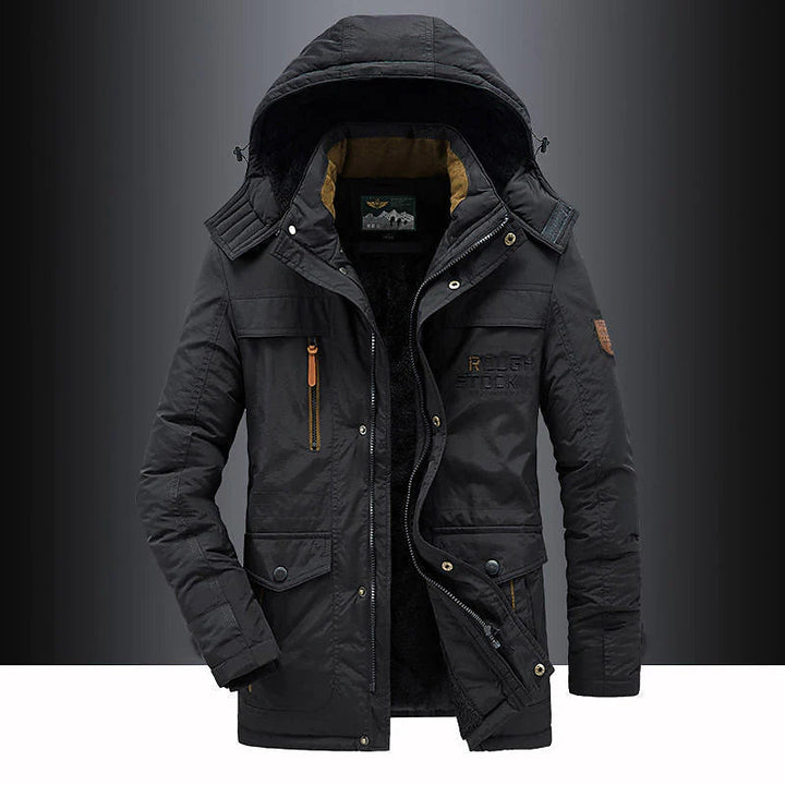 Leon | Men’s Classic Outdoor Jacket with Hood and Fleece Lining