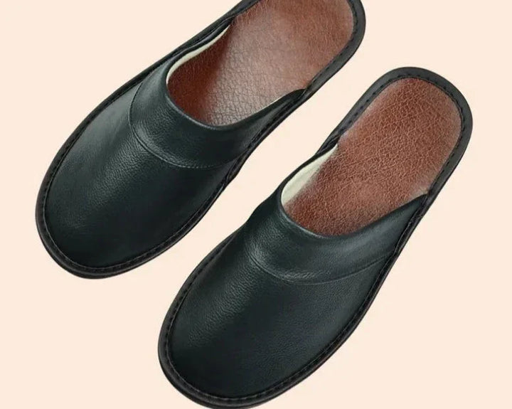 Braven | Men's Vegan Leather Slippers with Closed Toe