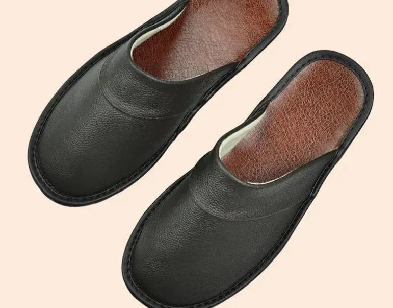 Braven | Men's Vegan Leather Slippers with Closed Toe