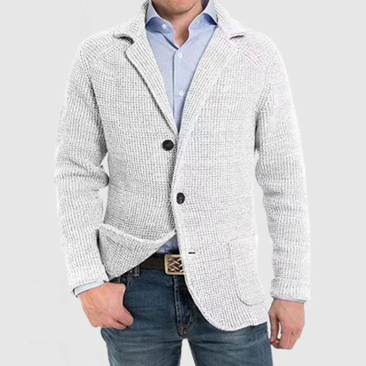 Cassian | Men's Textured Cashmere Cardigan with Pockets