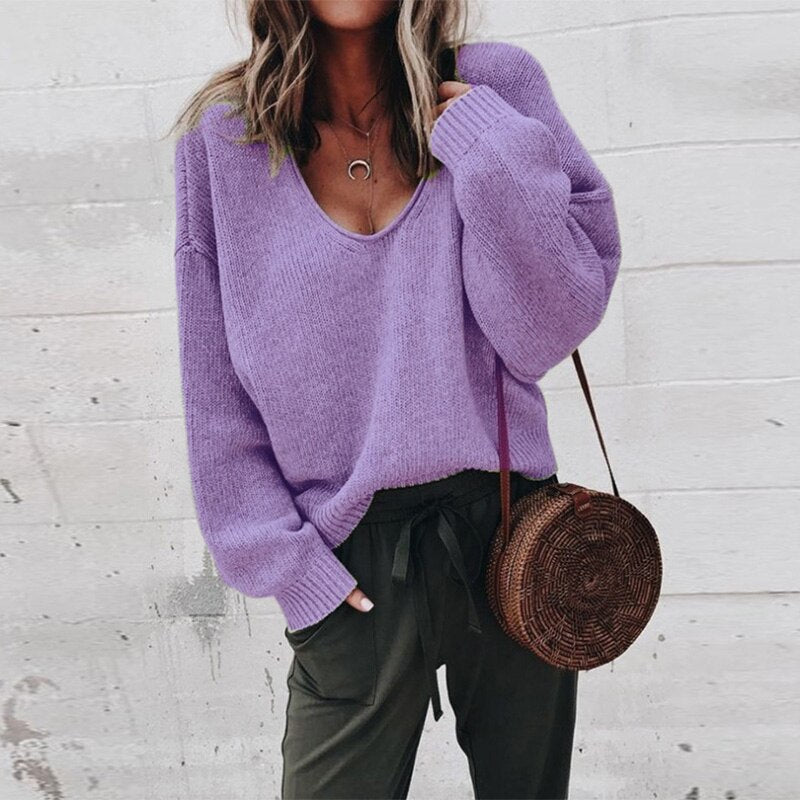 Danna | Women’s V-neck Knit Sweater