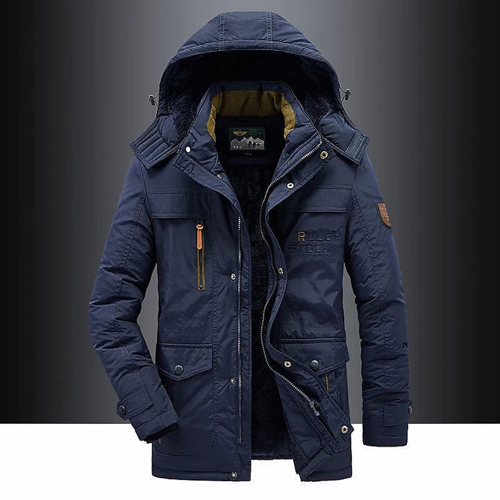 Leon | Men’s Classic Outdoor Jacket with Hood and Fleece Lining